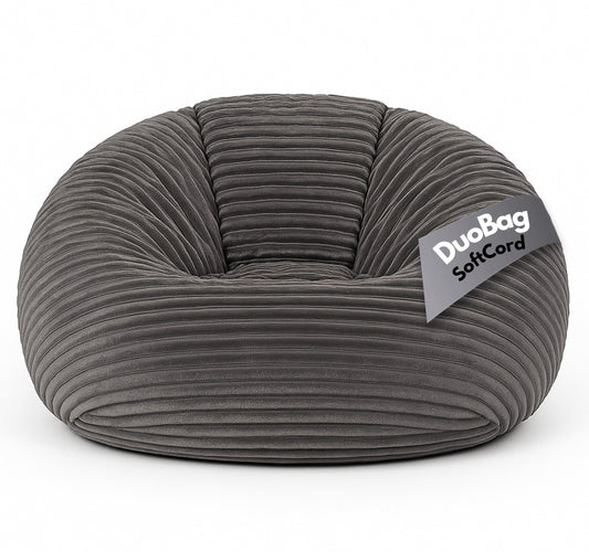 PatchHome Deluxe Cord Sitzsack 2-in-1 – Bequemer Sitzsack für drinnen