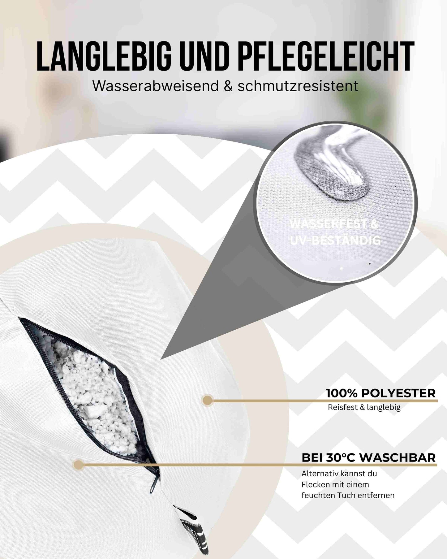 Sitzsack in Tropfenform für Kinder