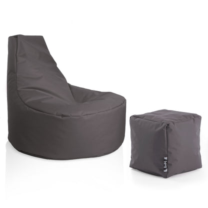 Gamer-Sessel mit Hocker