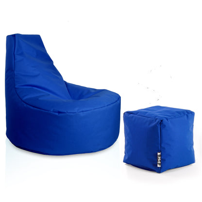 Gamer-Sessel mit Hocker