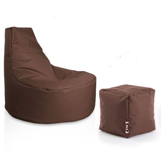 Gamer-Sessel mit Hocker