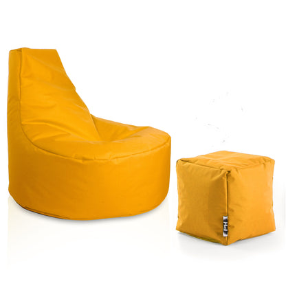 Gamer-Sessel mit Hocker