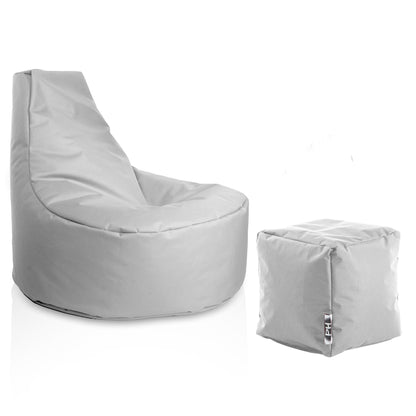 Gamer-Sessel mit Hocker