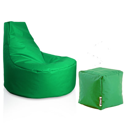 Gamer-Sessel mit Hocker