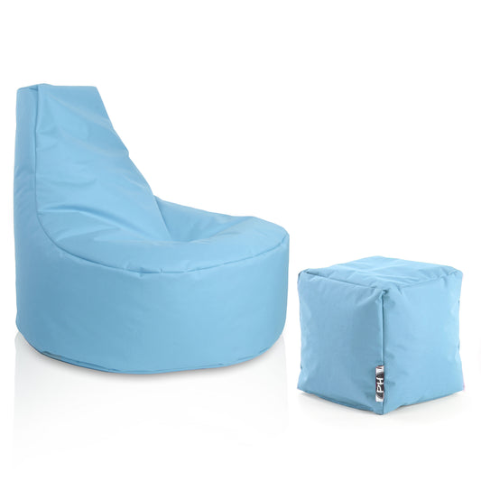 Gamer-Sessel mit Hocker
