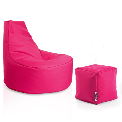 Gamer-Sessel mit Hocker