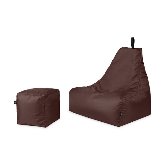 Lounge-Sessel mit Hocker