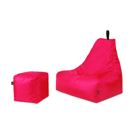Lounge-Sessel mit Hocker