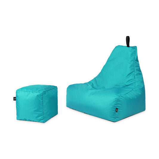 Lounge-Sessel mit Hocker