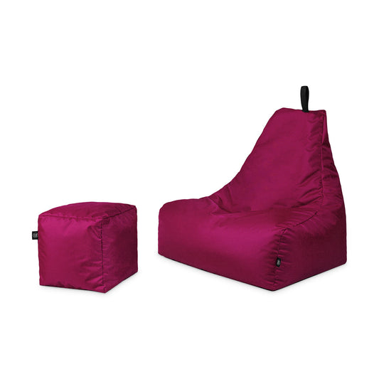 Lounge-Sessel mit Hocker