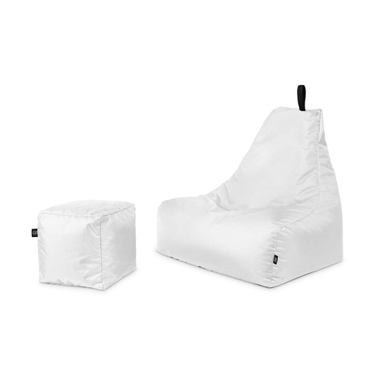 Lounge-Sessel mit Hocker
