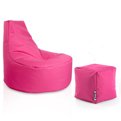 Gamer-Sessel mit Hocker