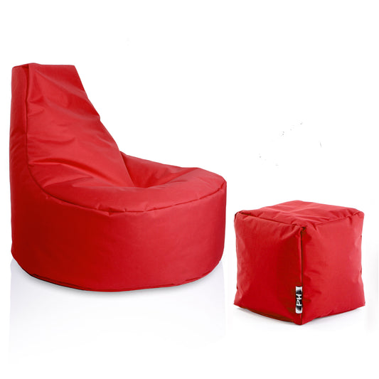 Gamer-Sessel mit Hocker