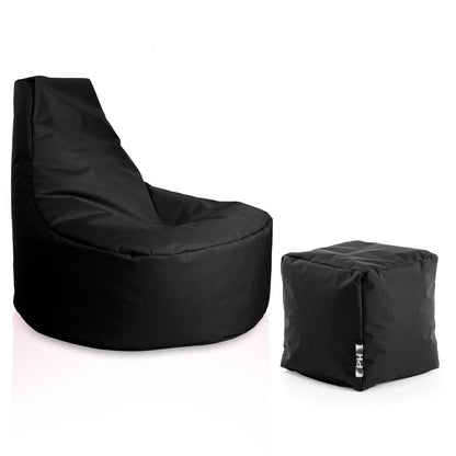 Gamer-Sessel mit Hocker