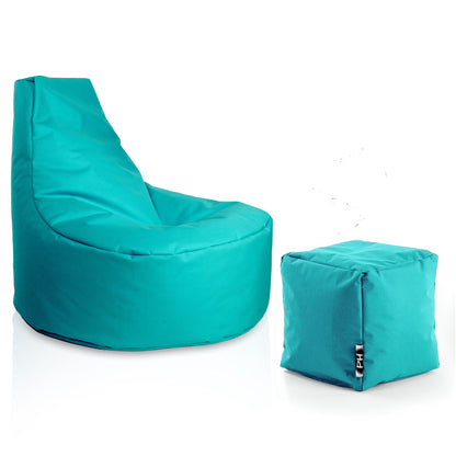 Gamer-Sessel mit Hocker