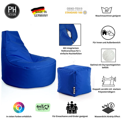 Gamer-Sessel mit Hocker