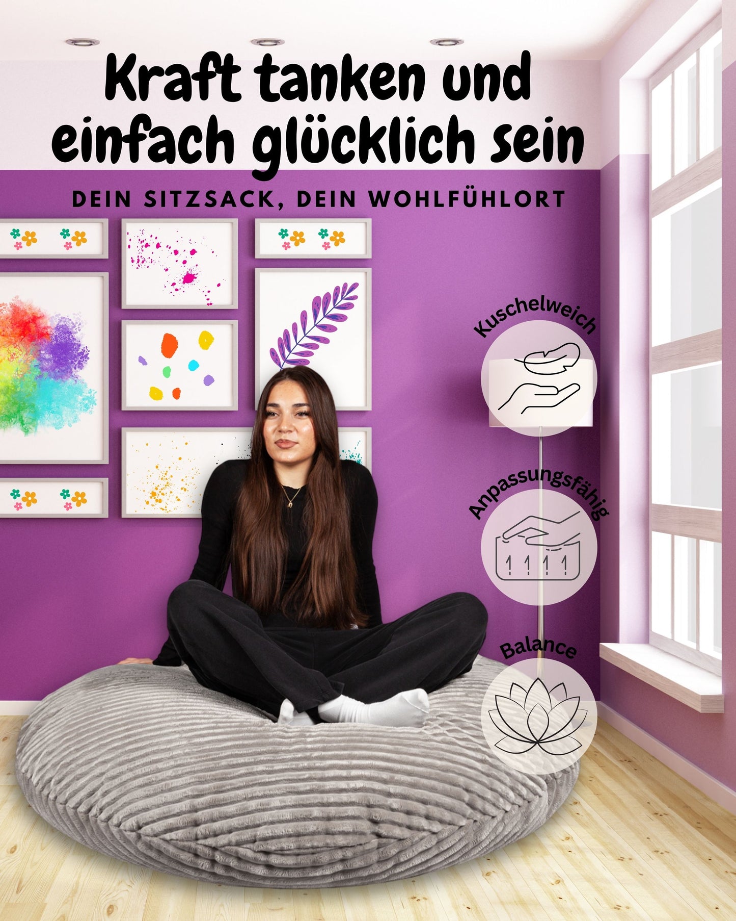 PatchHome Cord 2-in-1 Sitzsack– Stilvoller Komfort für jedes Zuhause