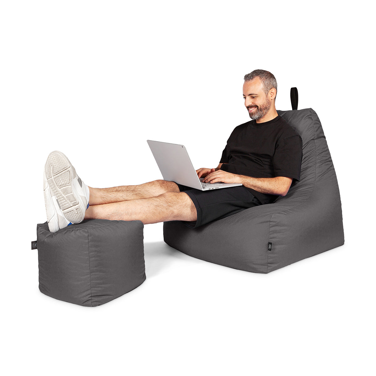 Lounge-Sessel XXL mit Hocker