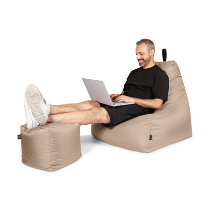 Lounge-Sessel XXL mit Hocker