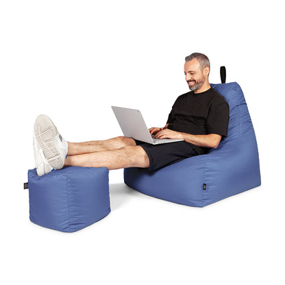 Lounge-Sessel XXL mit Hocker