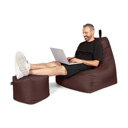 Lounge-Sessel XXL mit Hocker