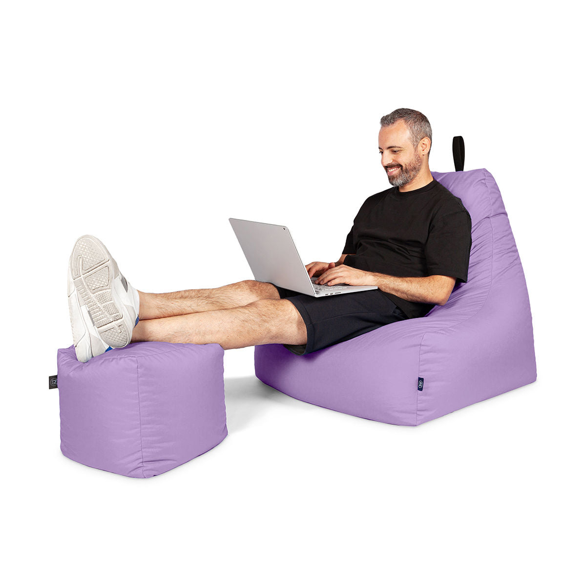 Lounge-Sessel XXL mit Hocker
