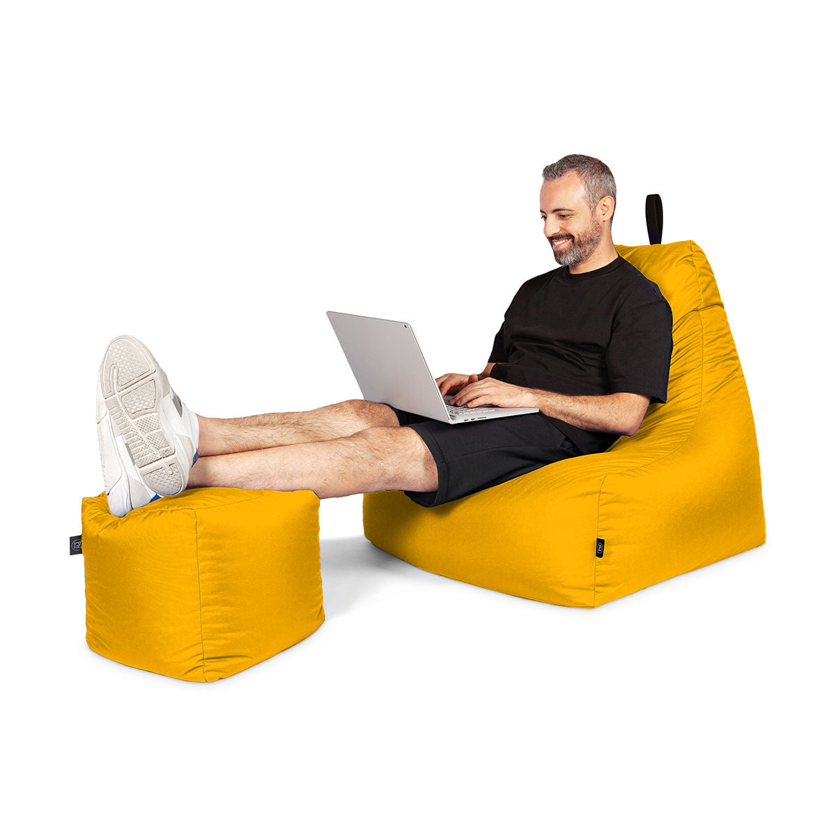 Lounge-Sessel XXL mit Hocker