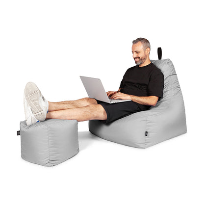 Lounge-Sessel XXL mit Hocker