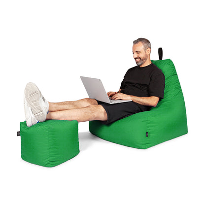 Lounge-Sessel XXL mit Hocker