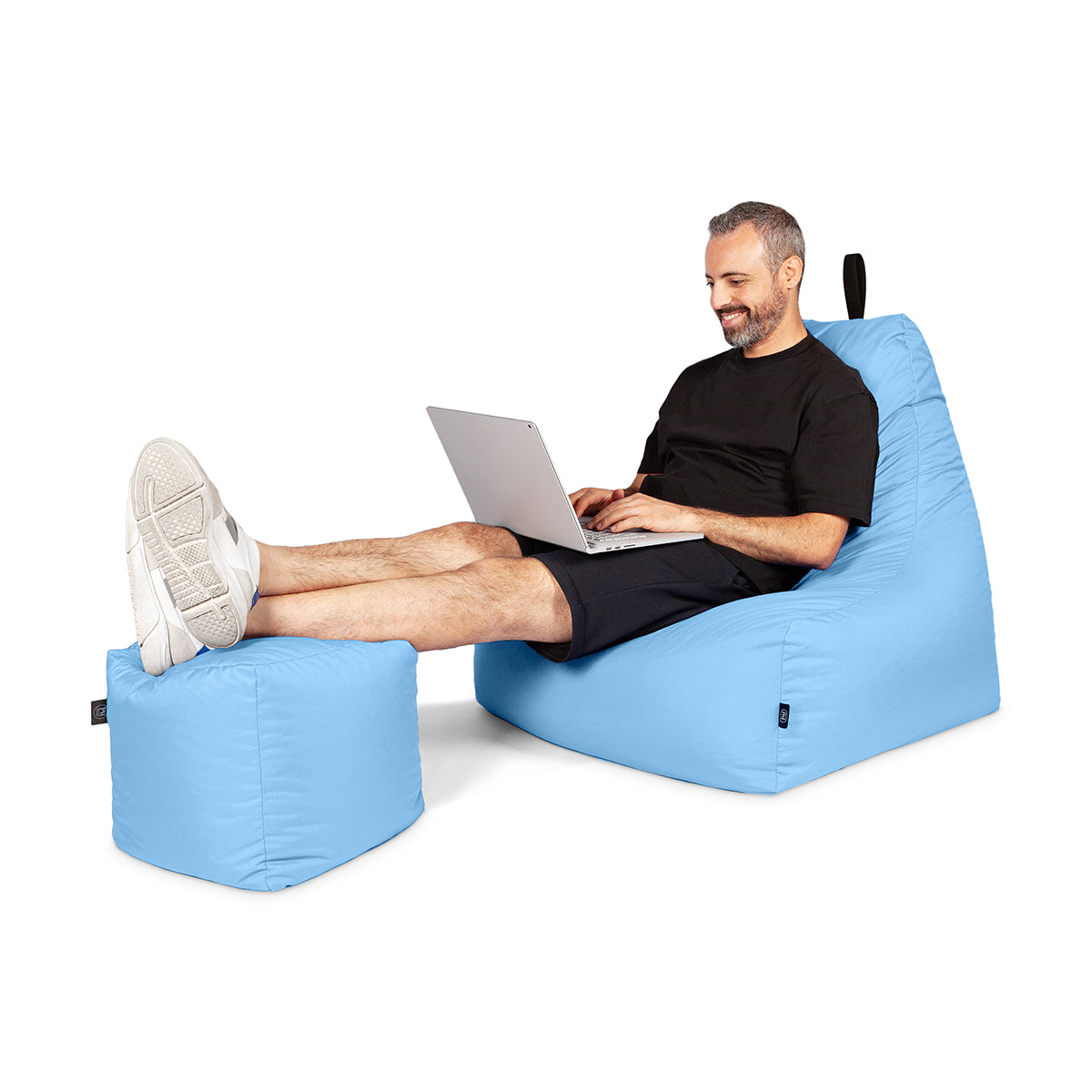 Lounge-Sessel XXL mit Hocker