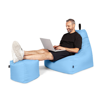 Lounge-Sessel XXL mit Hocker