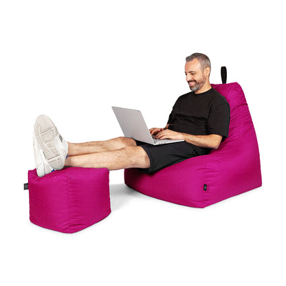 Lounge-Sessel XXL mit Hocker