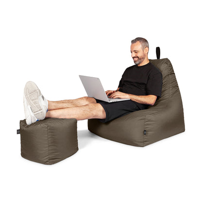 Lounge-Sessel XXL mit Hocker
