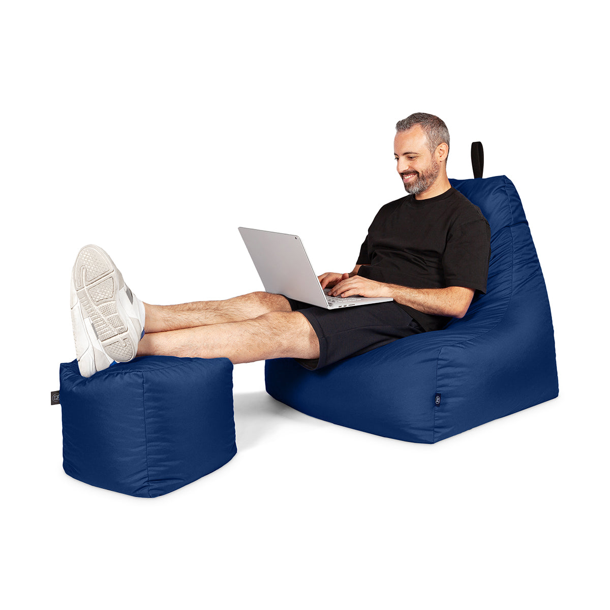 Lounge-Sessel XXL mit Hocker