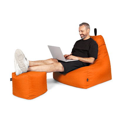 Lounge-Sessel XXL mit Hocker