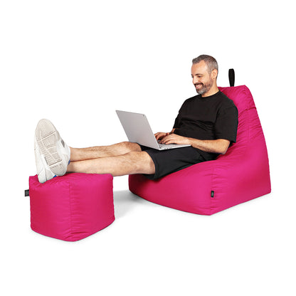 Lounge-Sessel XXL mit Hocker