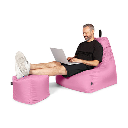 Lounge-Sessel XXL mit Hocker