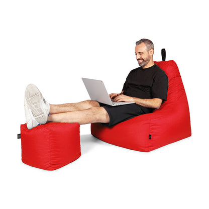Lounge-Sessel XXL mit Hocker
