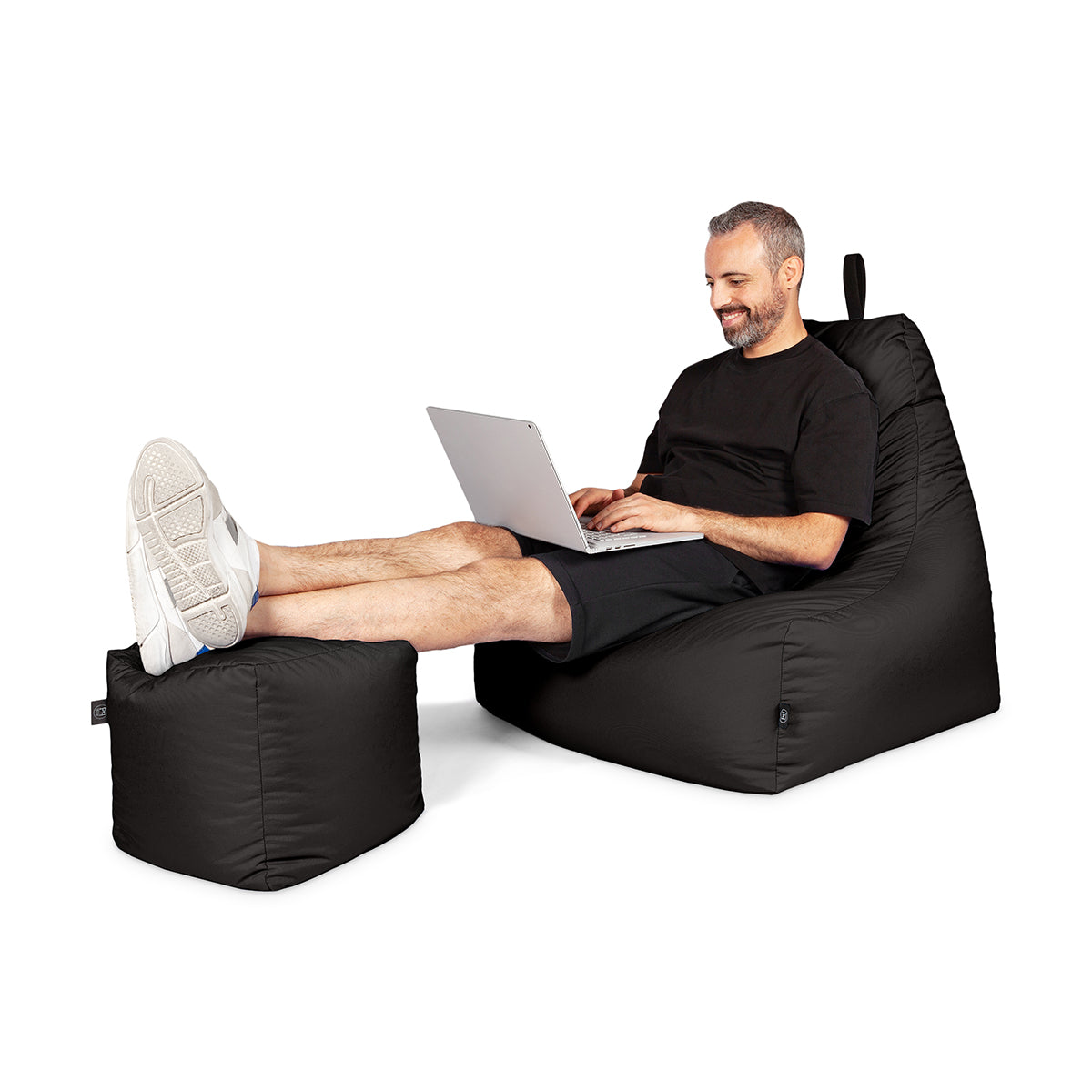 Lounge-Sessel XXL mit Hocker