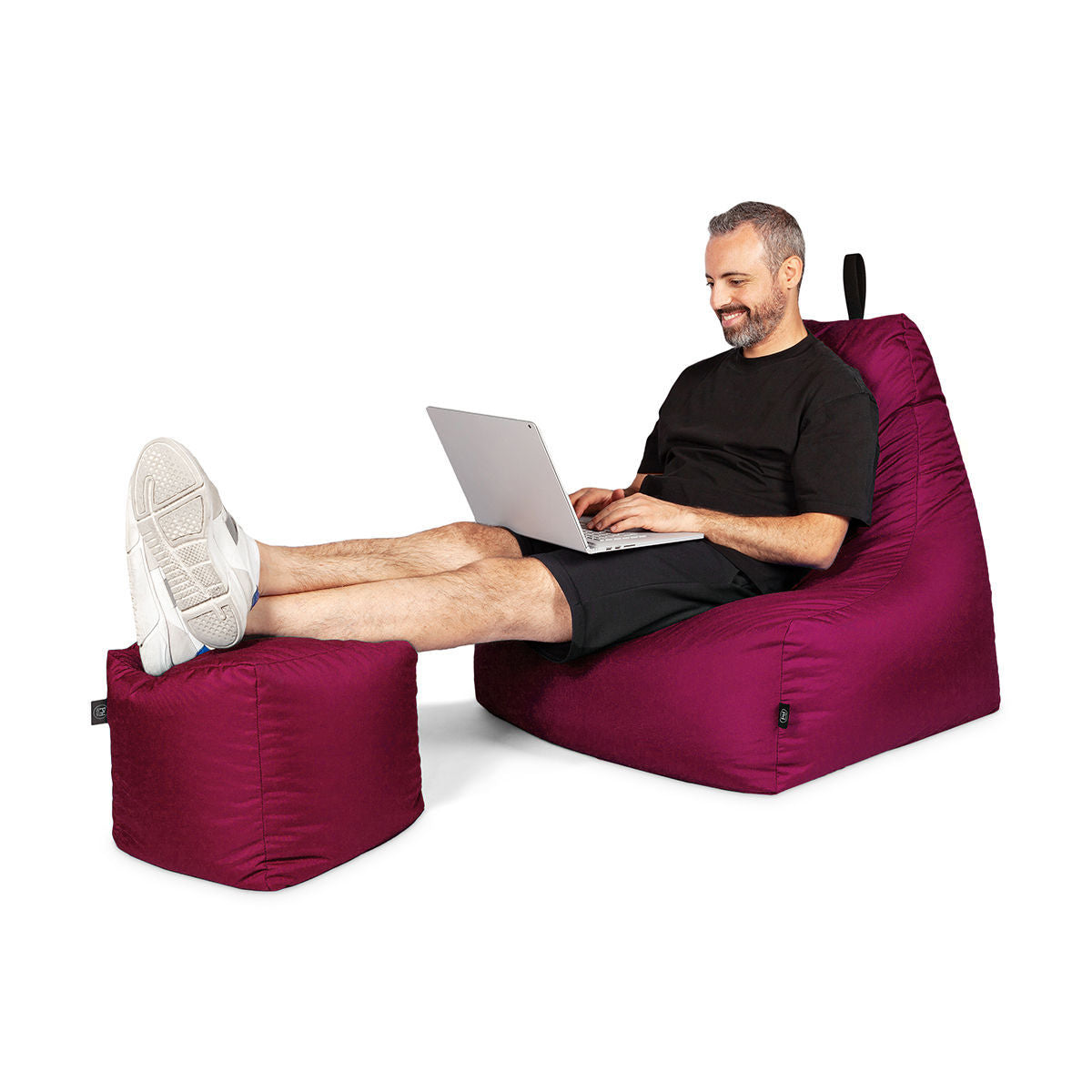 Lounge-Sessel XXL mit Hocker