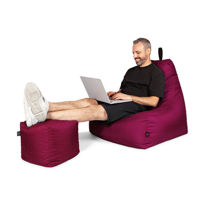 Lounge-Sessel XXL mit Hocker