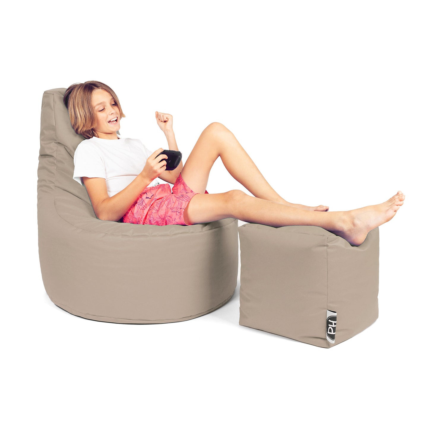 Gamer-Sessel mit Hocker