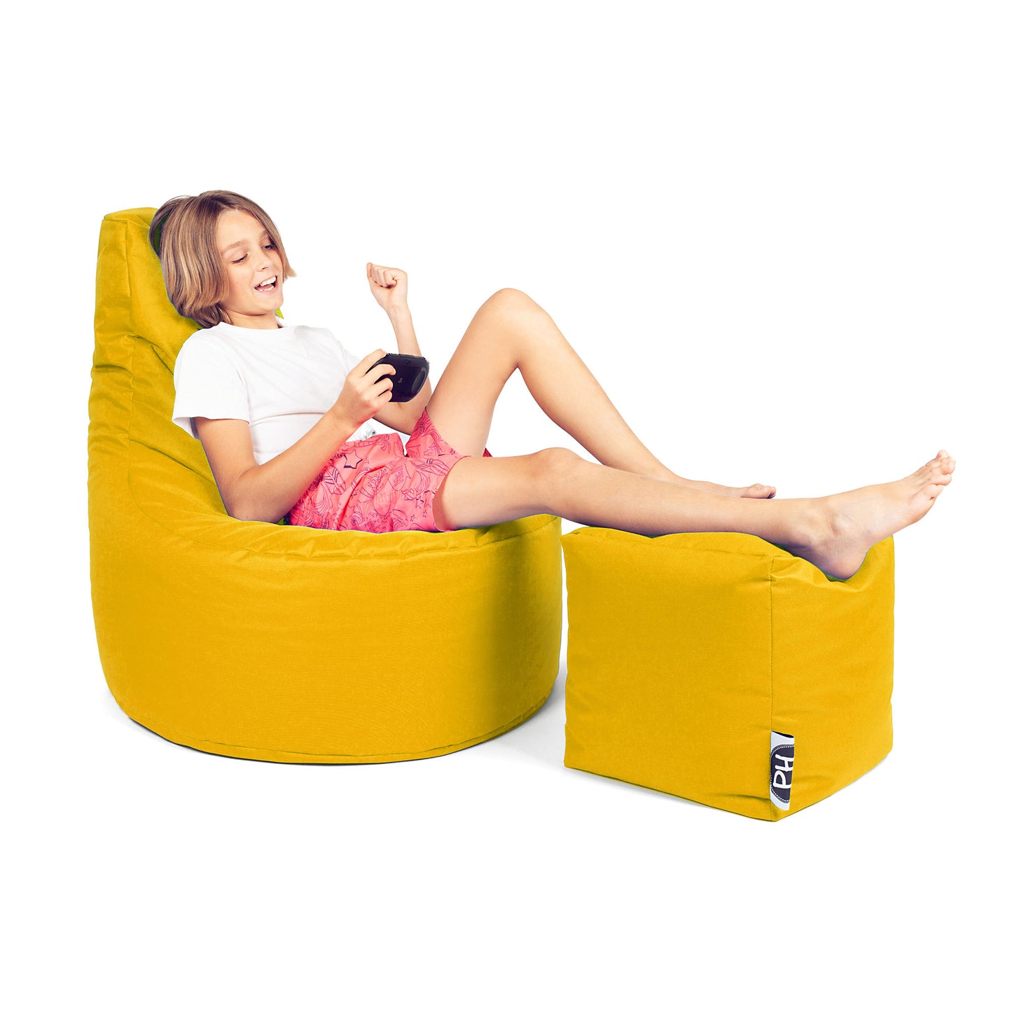 Gamer-Sessel mit Hocker