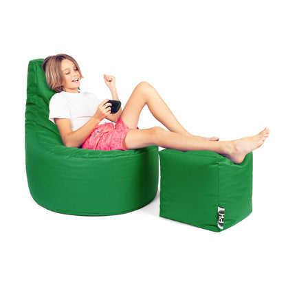Gamer-Sessel mit Hocker