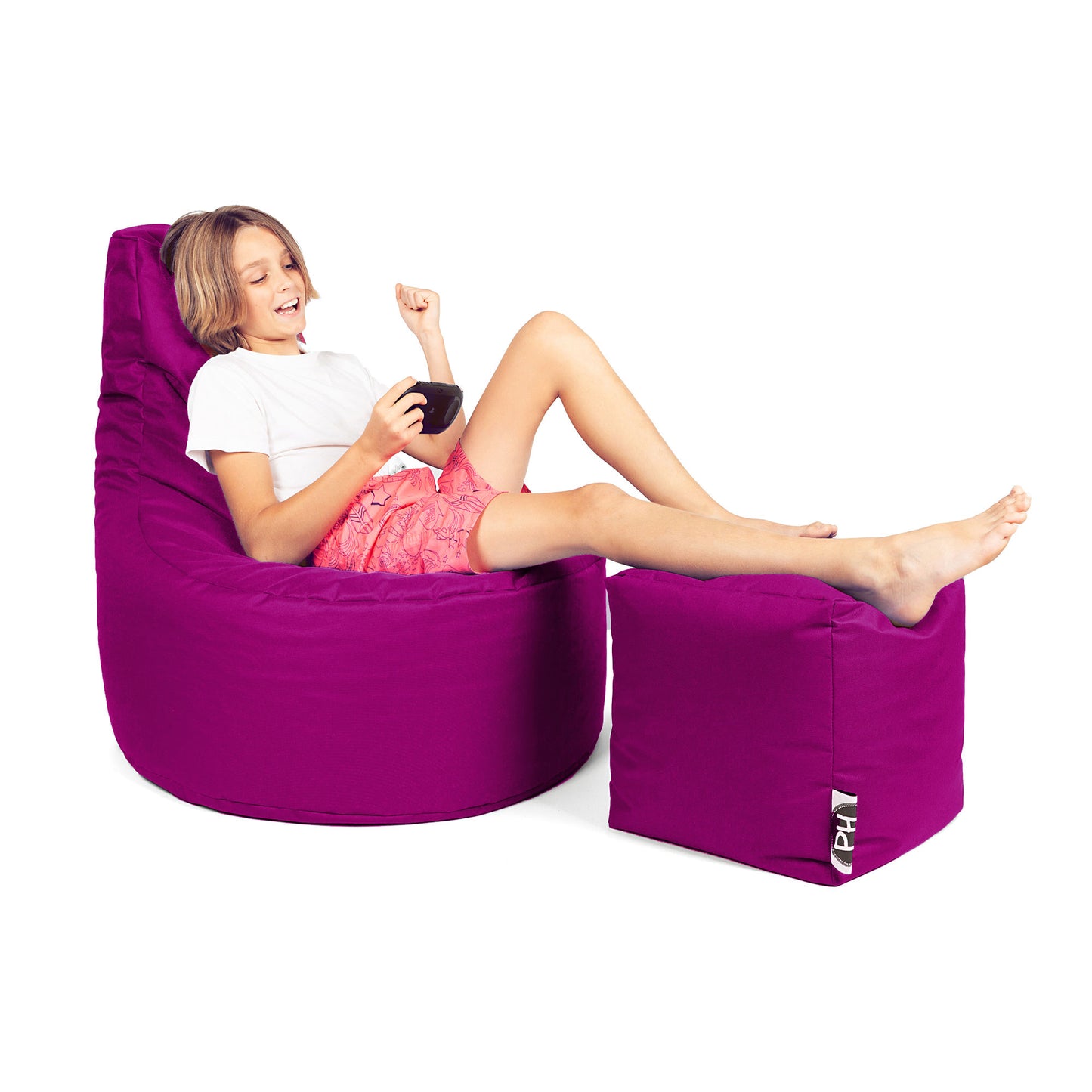 Gamer-Sessel mit Hocker
