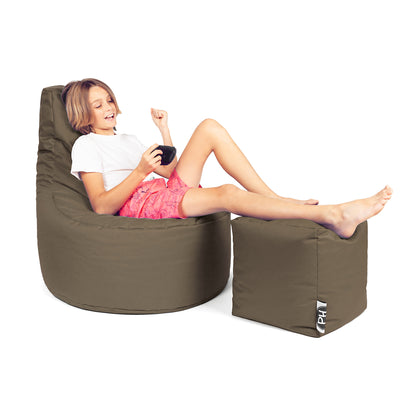 Gamer-Sessel mit Hocker
