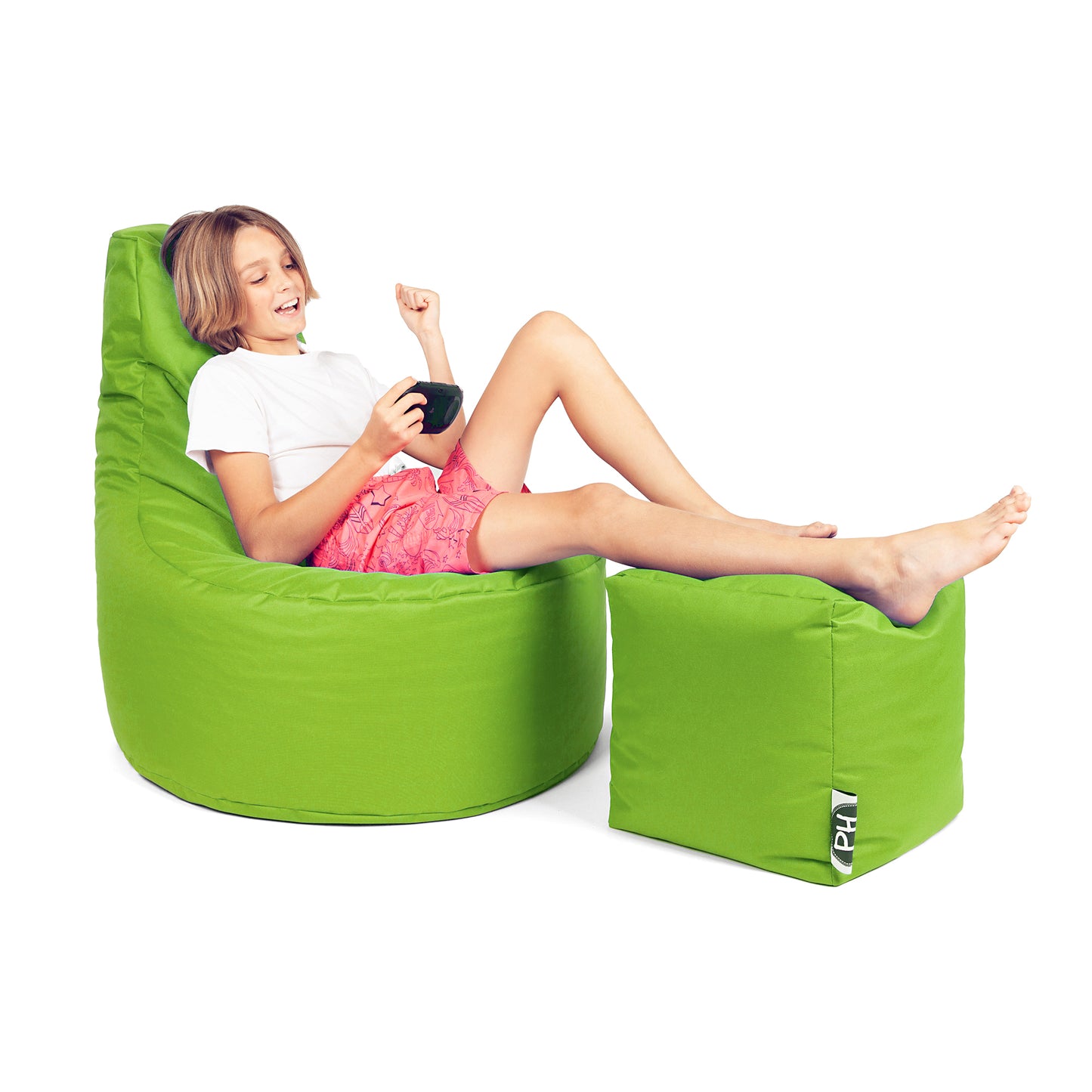 Gamer-Sessel mit Hocker