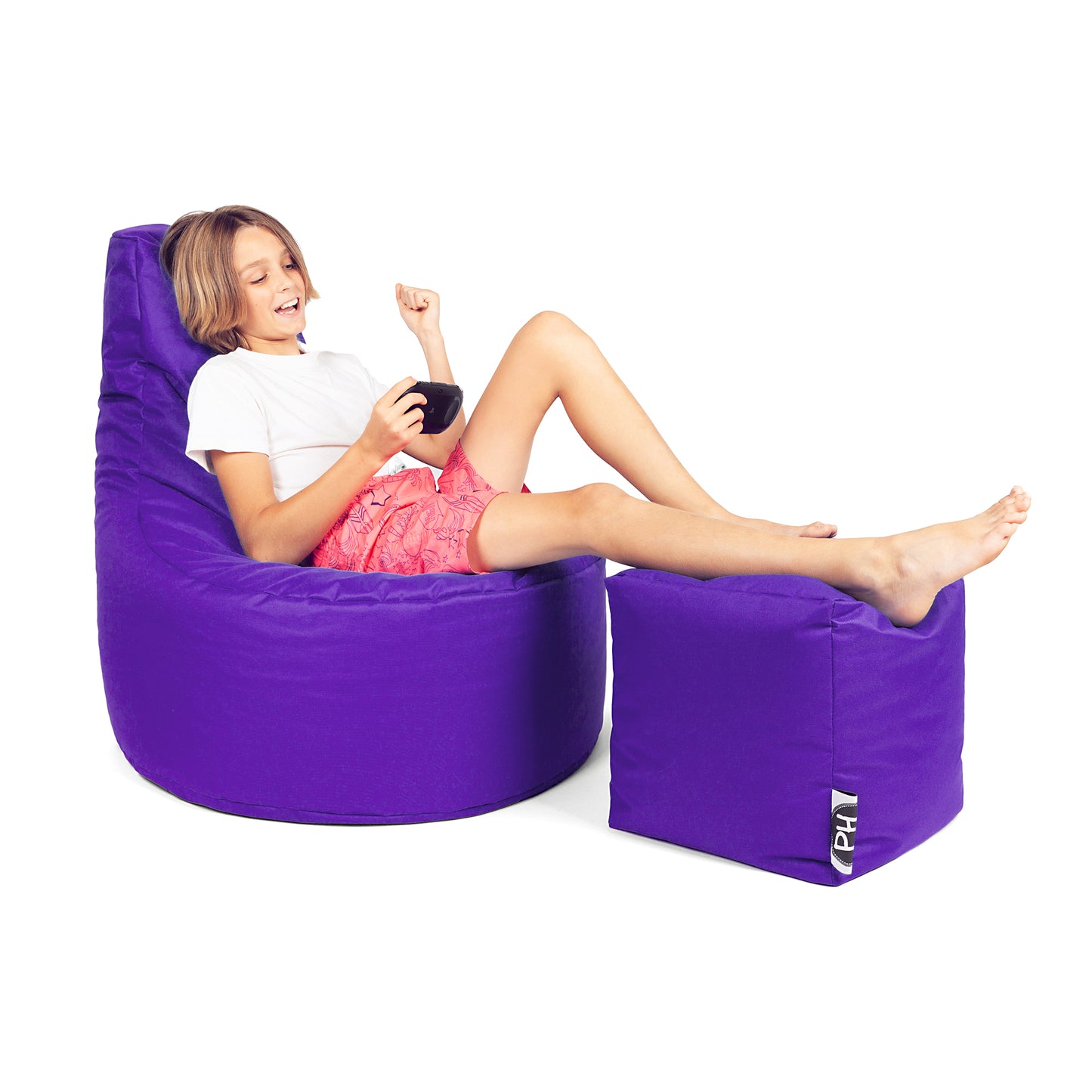 Gamer-Sessel mit Hocker