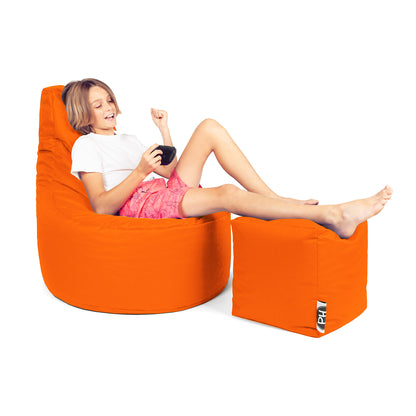 Gamer-Sessel mit Hocker