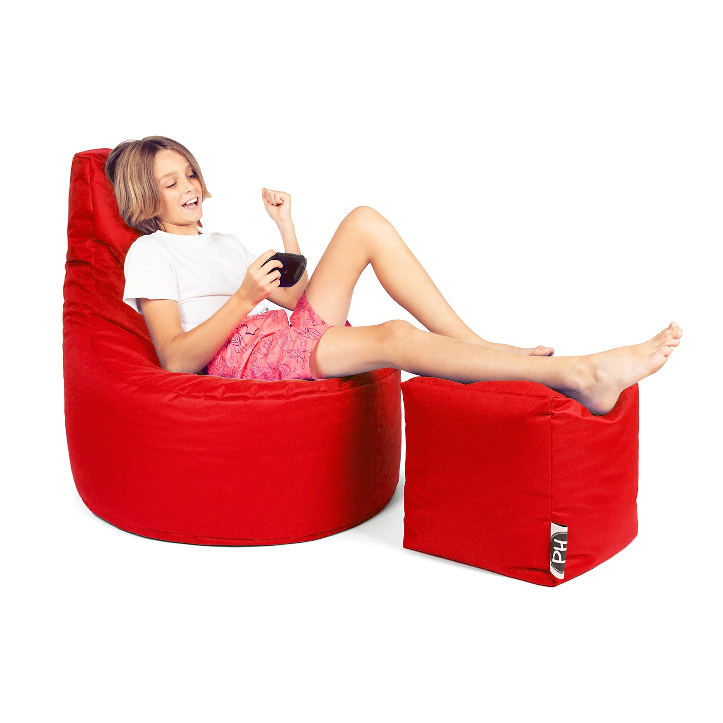 Gamer-Sessel mit Hocker